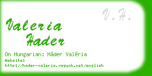 valeria hader business card