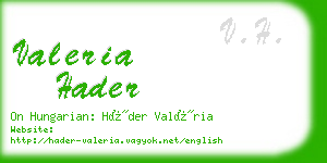 valeria hader business card